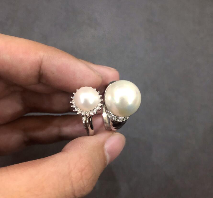ASAP rocky natural pearl ring for men and women hip hop ring end ring fashion accessories Pearl Rings