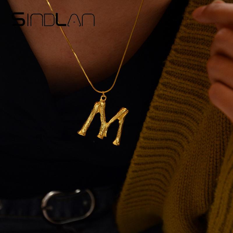 Pendant Necklaces Sindlan Big Initial Letter Necklace Gold Neck Chain Long Statement Boho Capital Letters For Women
Pendant Necklaces Sindlan Big Initial Letter Necklace Gold Neck Chain Long Statement Boho Capital Letters For Women