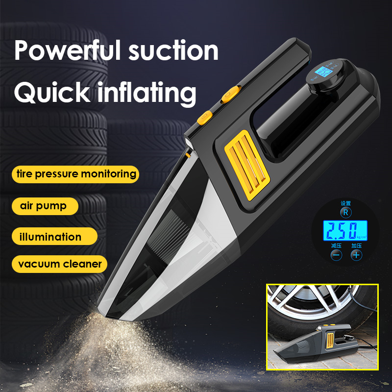 Four-in-one Car Vacuum Cleaner Wireless Air Pump Tire Pressure Detection LED Light High-power Wet Dry Dual-use Auto Supplies
Four-in-one Car Vacuum Cleaner Wireless Air Pump Tire Pressure Detection LED Light High-power Wet Dry Dual-use Auto Supplies