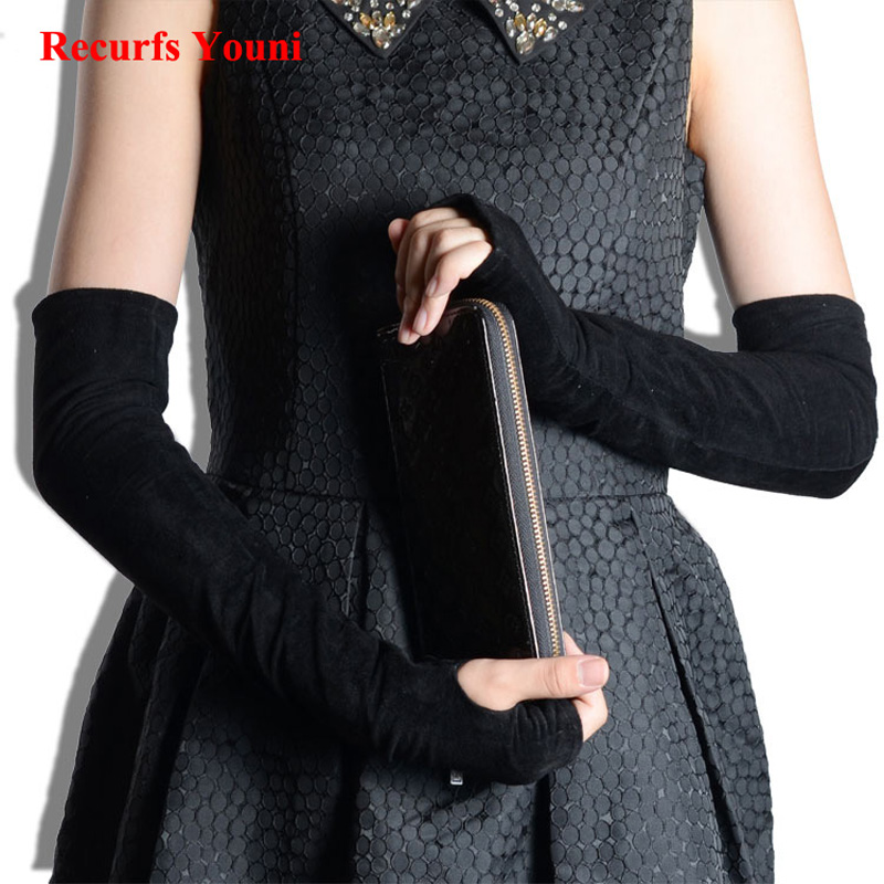 New Arrival Woman Real Leather Half Finger Evening Party Long Gloves Ladies Winter Black/Purple Opera Fingerless Guantes Mujer
New Arrival Woman Real Leather Half Finger Evening Party Long Gloves Ladies Winter Black/Purple Opera Fingerless Guantes Mujer