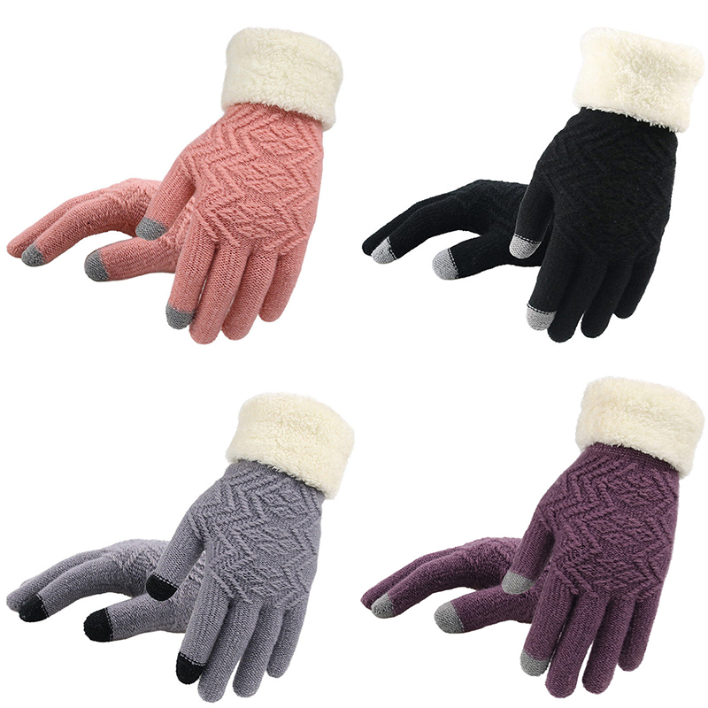 Fashion 1 pair Elegant Gloves Women Finger Touch Fleece Knit Screen Winter Full Fleece Knitting Warm Gloves
Fashion 1 pair Elegant Gloves Women Finger Touch Fleece Knit Screen Winter Full Fleece Knitting Warm Gloves