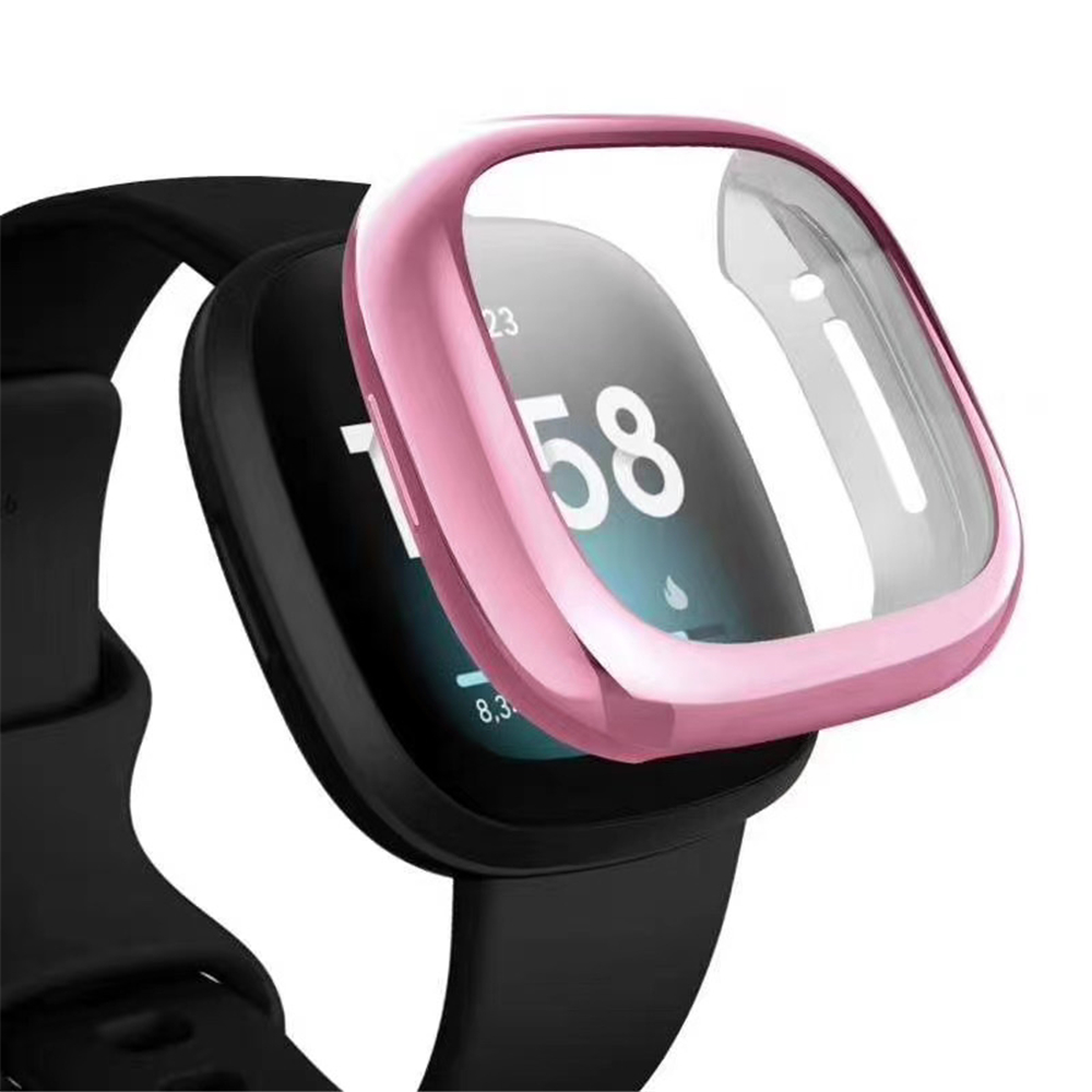 Tpu Protective Case Fitbit 3/Sense Watch Shell Cover Screen Protector For 1 Versa 2 /Sense Waterproof Anti Shock Bumper free shipping