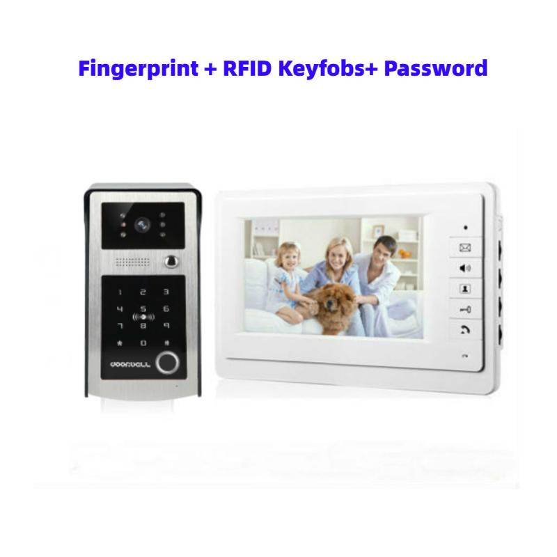 7inch RFID fingerprint Password Monitor Video Door Phone Intercom Doorbell With Camera Night Vision 1000TV Line Access Control
7inch RFID fingerprint Password Monitor Video Door Phone Intercom Doorbell With Camera Night Vision 1000TV Line Access Control