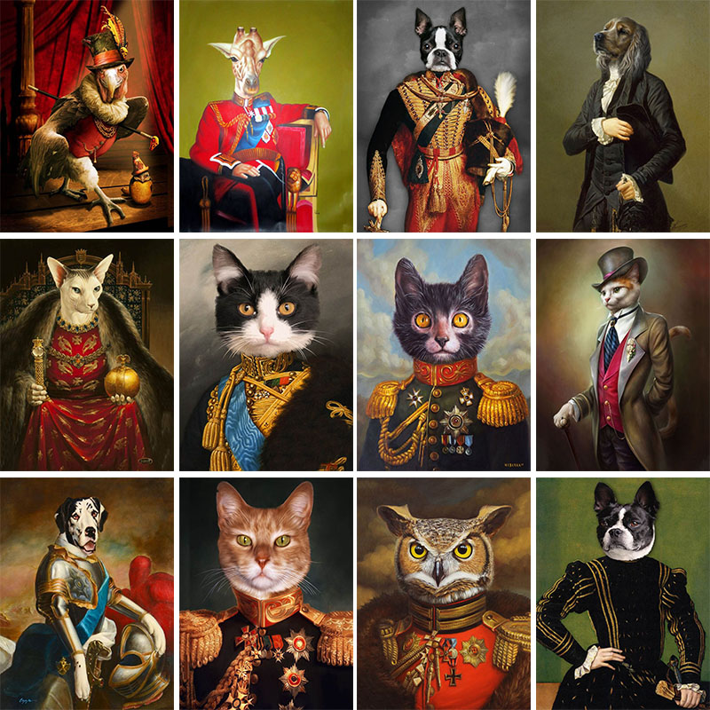 Vintage Style 5D Diamond Painting Full Square Animals Mosaic Painting Deer Cat Portrait Nordic Wall Art Home Decoration
Vintage Style 5D Diamond Painting Full Square Animals Mosaic Painting Deer Cat Portrait Nordic Wall Art Home Decoration
