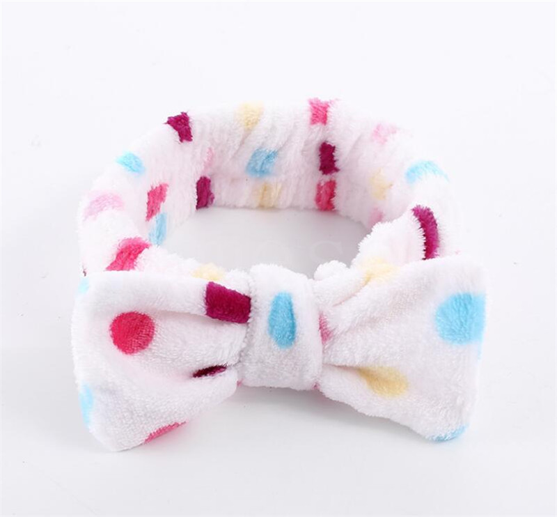 18 style Coral Fleece Soft Bow Headbands For Women Girls Washing Face Sweet Turban Makeup Hair Bands Headwear Hair Accessories DA988