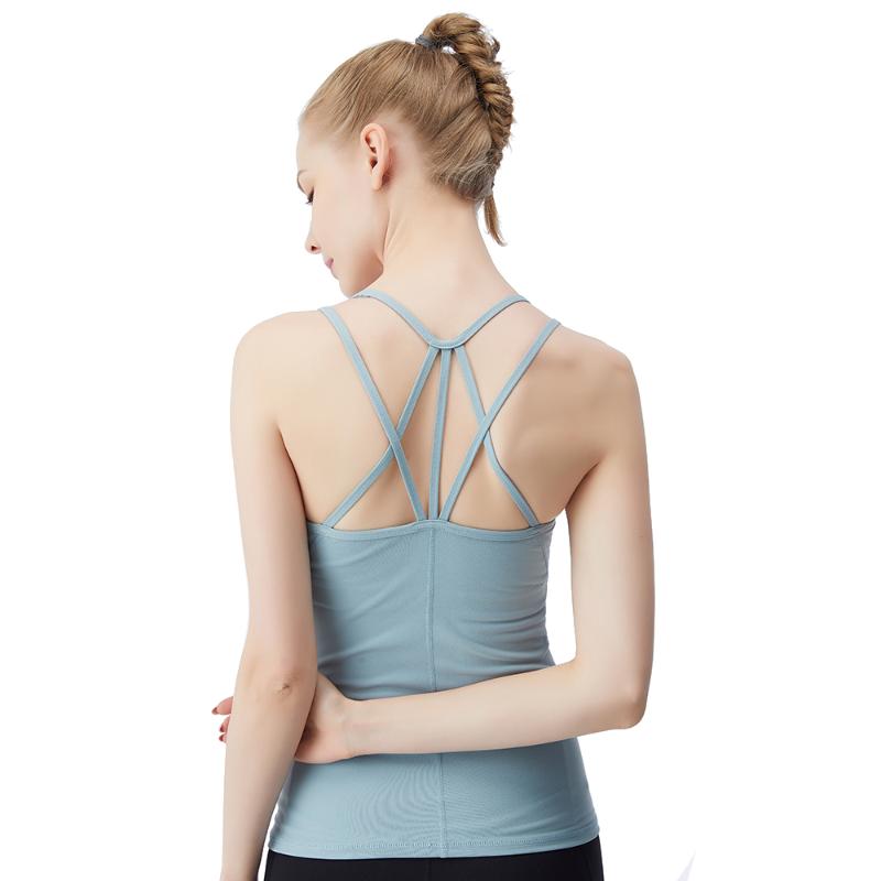 Yoga Women Vest Top For Fitness Padded Nylon Solid Cross Straps Slim Sport Underwear Running Gym Workout Sleeveless Shirts, Black
Yoga Women Vest Top For Fitness Padded Nylon Solid Cross Straps Slim Sport Underwear Running Gym Workout Sleeveless Shirts, Black