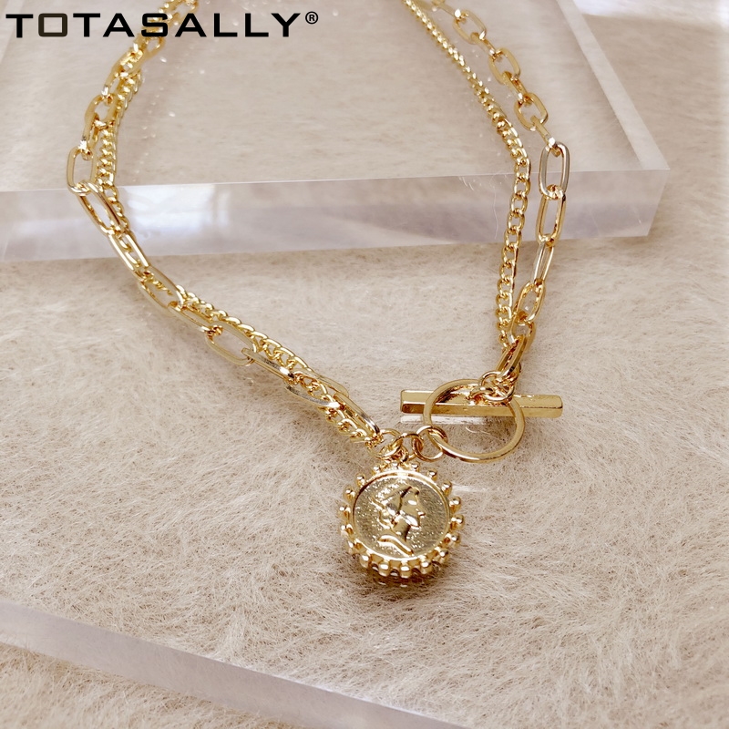 TOTASALLY INS hot coin punk metal style double chains night club party show choker necklace for women dropship jewelries
TOTASALLY INS hot coin punk metal style double chains night club party show choker necklace for women dropship jewelries