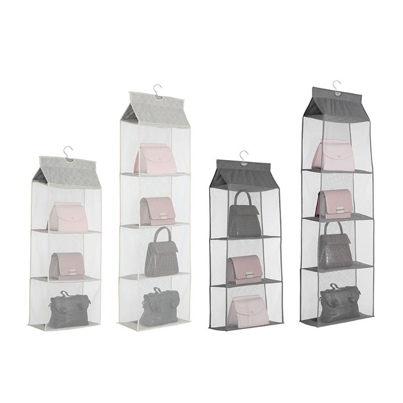 3/4 Pockets Clear Hanging Purse Handbag Tote Bag Storage Organizer Closet Foldable Space Saving, Beige
3/4 Pockets Clear Hanging Purse Handbag Tote Bag Storage Organizer Closet Foldable Space Saving, Beige