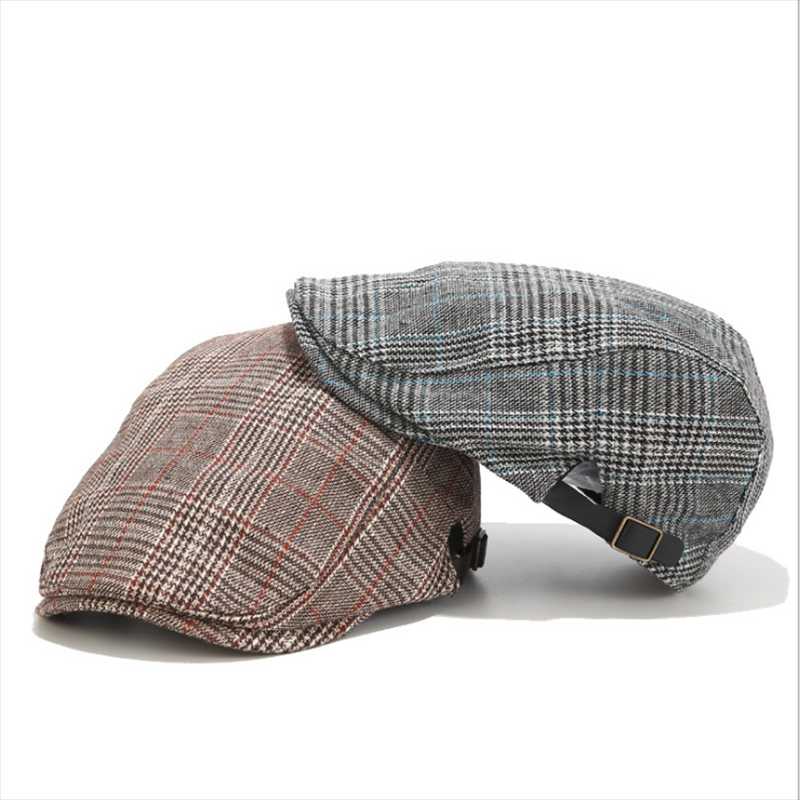 Plaid Beret Cap for Men's Casual Newsboy Caps Men France Flat Cap Fashion Peaked Ivy Gatsby Hat Peaky Blinder, Khaki
Plaid Beret Cap for Men's Casual Newsboy Caps Men France Flat Cap Fashion Peaked Ivy Gatsby Hat Peaky Blinder, Khaki