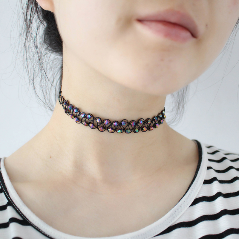 Fashion Women Double Layer Colorful Beads Braided Adjustable Stretchy Tattoo Choker Vintage Punk Choker Collar Necklace for Girl
Fashion Women Double Layer Colorful Beads Braided Adjustable Stretchy Tattoo Choker Vintage Punk Choker Collar Necklace for Girl