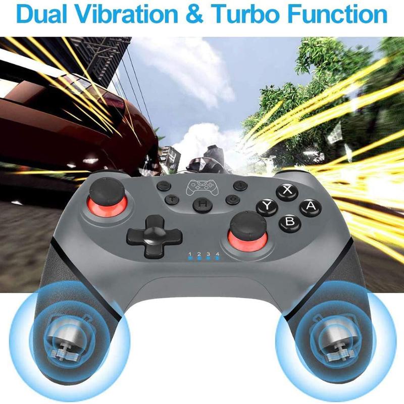 Wireless Controller Game Playing Elements Lightweight Dual Motor Vibration for Switch/Switch Pro Gyro Axis Gamepad
Wireless Controller Game Playing Elements Lightweight Dual Motor Vibration for Switch/Switch Pro Gyro Axis Gamepad