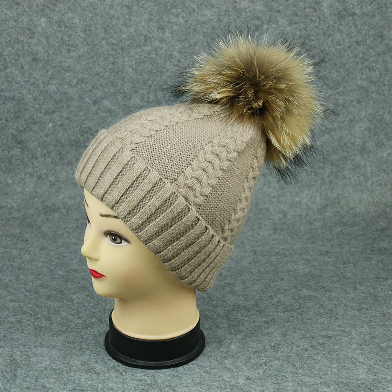 New Hat Women's Natural Wool Raccoon Dog Fur Ball Knitted Hat Hot Selling Linen Flower Color Woolen Cap, White
New Hat Women's Natural Wool Raccoon Dog Fur Ball Knitted Hat Hot Selling Linen Flower Color Woolen Cap, White
