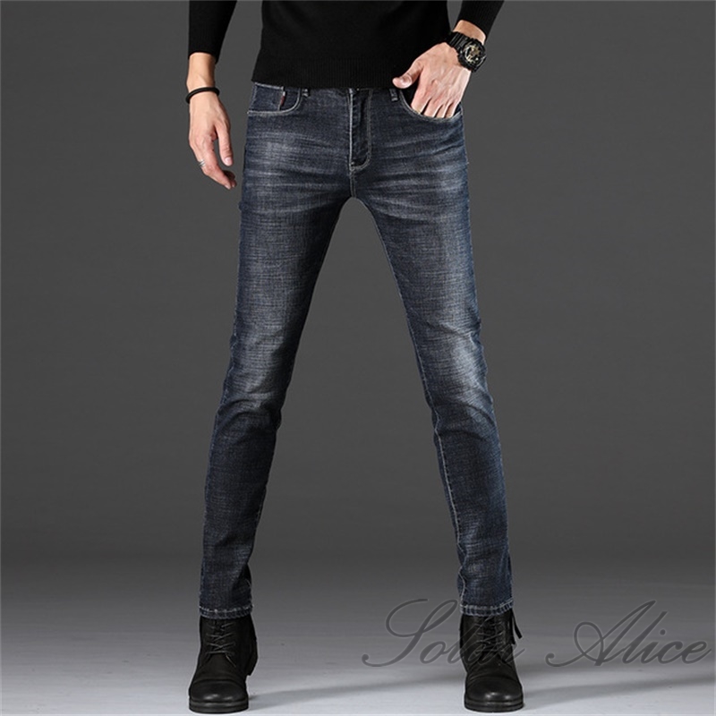 Free shipping 2020 men's fall/winter new thick small feet jeans mid-rise stretch slim pencil casual pants, Black
Free shipping 2020 men's fall/winter new thick small feet jeans mid-rise stretch slim pencil casual pants, Black