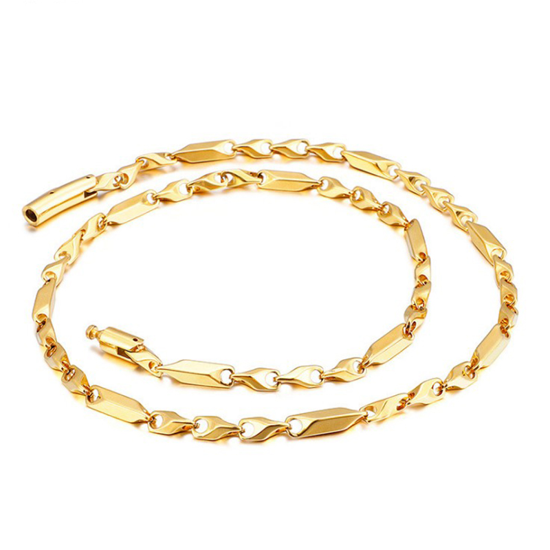 Fashion Choker Necklace Men Luxury Gold Tone Stainless Steel Biker Link Chain Custom Necklaces For Women 60CM Daily Wear Jewelry
Fashion Choker Necklace Men Luxury Gold Tone Stainless Steel Biker Link Chain Custom Necklaces For Women 60CM Daily Wear Jewelry