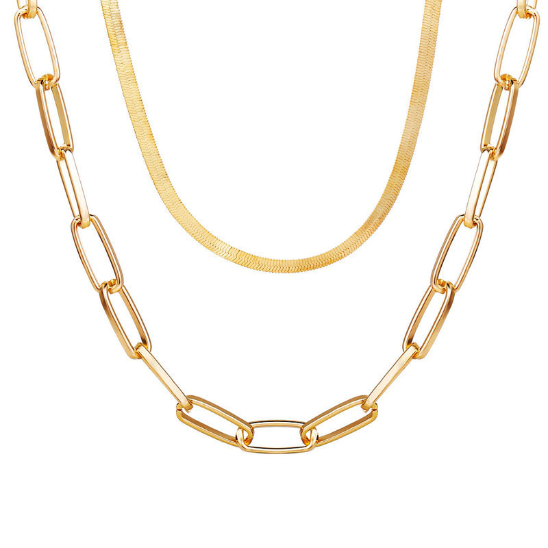 Double Layered Punk Chain Choker Necklaces For Women Chunky Thick Link Chain Collar Clavicle Necklace Statement Female Jewelry
Double Layered Punk Chain Choker Necklaces For Women Chunky Thick Link Chain Collar Clavicle Necklace Statement Female Jewelry