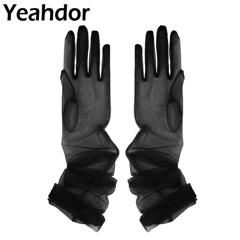 Women See Through Sheer Tulle Gloves Transparent Full Finger Elbow Long Gloves Mittens Sexy Party Photography Accessories
Women See Through Sheer Tulle Gloves Transparent Full Finger Elbow Long Gloves Mittens Sexy Party Photography Accessories