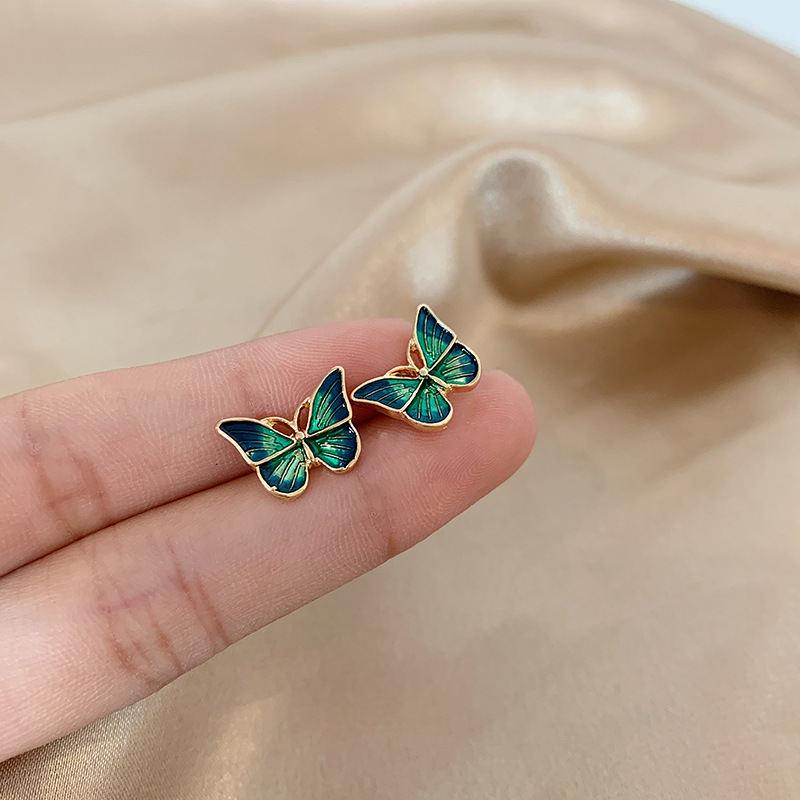 Cute Sweet Colorful Enamel Oil Small Earrings Lovely Green Butterfly Earrings for Women Christmas Jewelry Aretes De Mujer 2020
Cute Sweet Colorful Enamel Oil Small Earrings Lovely Green Butterfly Earrings for Women Christmas Jewelry Aretes De Mujer 2020