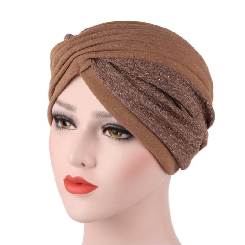 New Fashion Women Turban Simple Two-Tone Paneled Pleated Hair Bonnet Caps Hat Muslim Turkish Cap TB-14, Khaki
New Fashion Women Turban Simple Two-Tone Paneled Pleated Hair Bonnet Caps Hat Muslim Turkish Cap TB-14, Khaki