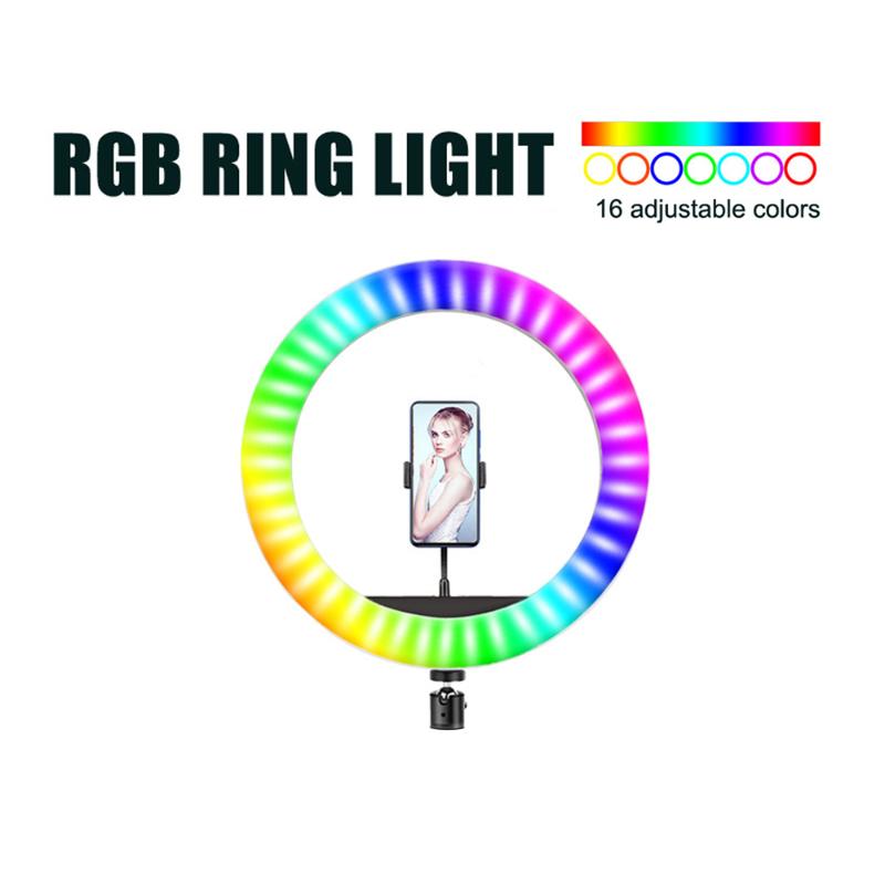 Photography RGB LED Selfie Light USB 20/26/33cm RingLight Phone Clip Photographic Lighting Phone Photography Video Makeup Lamp
Photography RGB LED Selfie Light USB 20/26/33cm RingLight Phone Clip Photographic Lighting Phone Photography Video Makeup Lamp