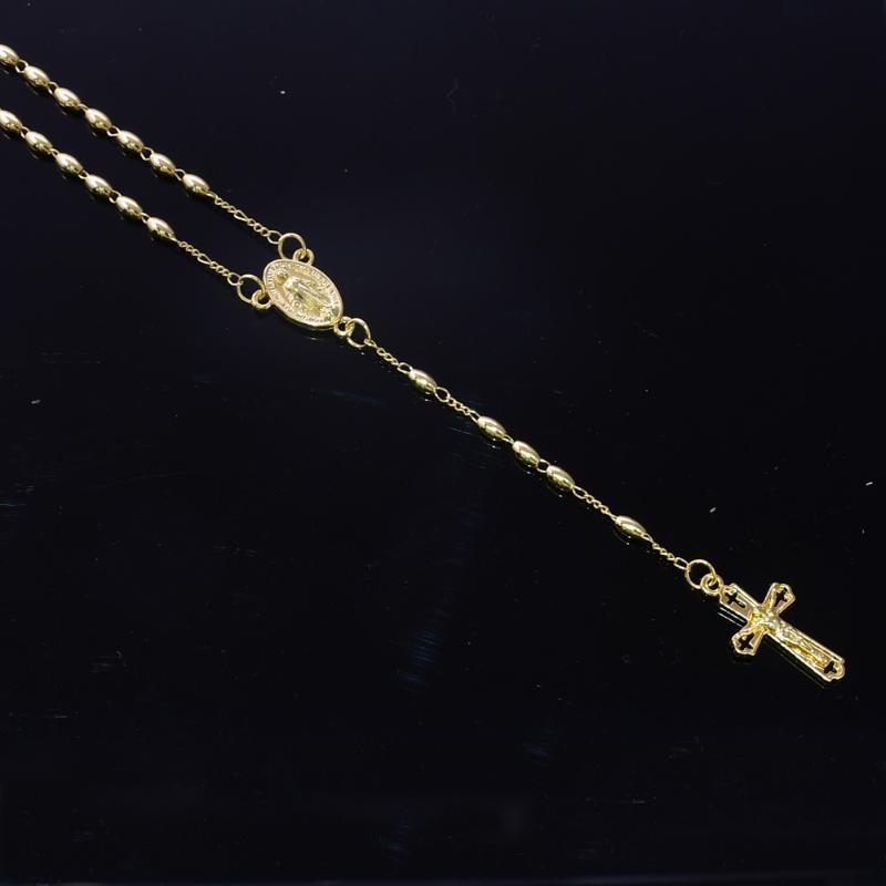 Fashion Copper bead cross rosary necklace Fashion Retro Style Religious ornament 3*4mm measle Women Necklace Charm Gift
Fashion Copper bead cross rosary necklace Fashion Retro Style Religious ornament 3*4mm measle Women Necklace Charm Gift