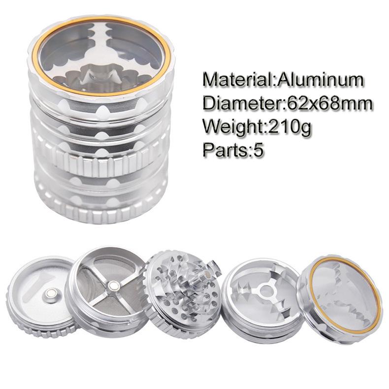 Other Smoking Accessories grinder 2.5 Inches 5 layers Herb grinders Aluminum Alloy Spice Mill Crusher Manual tobacco
Other Smoking Accessories grinder 2.5 Inches 5 layers Herb grinders Aluminum Alloy Spice Mill Crusher Manual tobacco