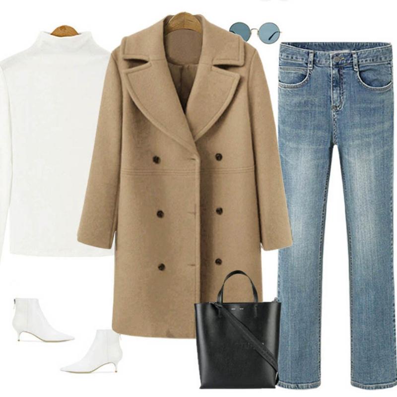Women Fashion Autumn And Winter Coat Woolen Coat Female Mid-long New Korean Loose Temperament Women' Outerwear Woolen, Khaki
Women Fashion Autumn And Winter Coat Woolen Coat Female Mid-long New Korean Loose Temperament Women' Outerwear Woolen, Khaki
