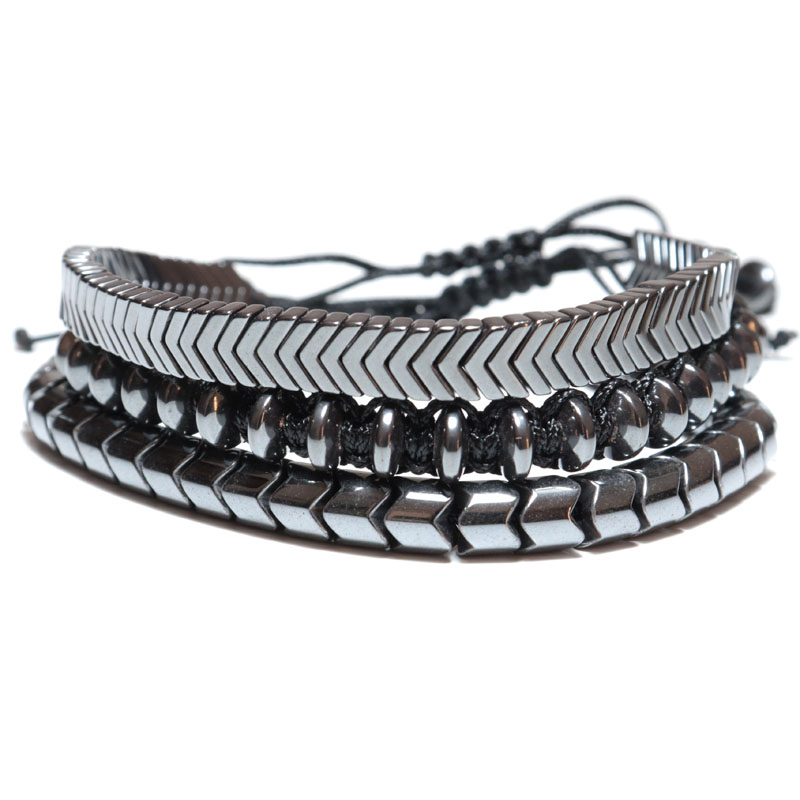 Charm Bracelets Trendy 3pcs/pair Rope Braided Man Natural Black Hematite Stone Braslet Adjustable Strand Braclet Bijoux Homme Pulseras
Charm Bracelets Trendy 3pcs/pair Rope Braided Man Natural Black Hematite Stone Braslet Adjustable Strand Braclet Bijoux Homme Pulseras