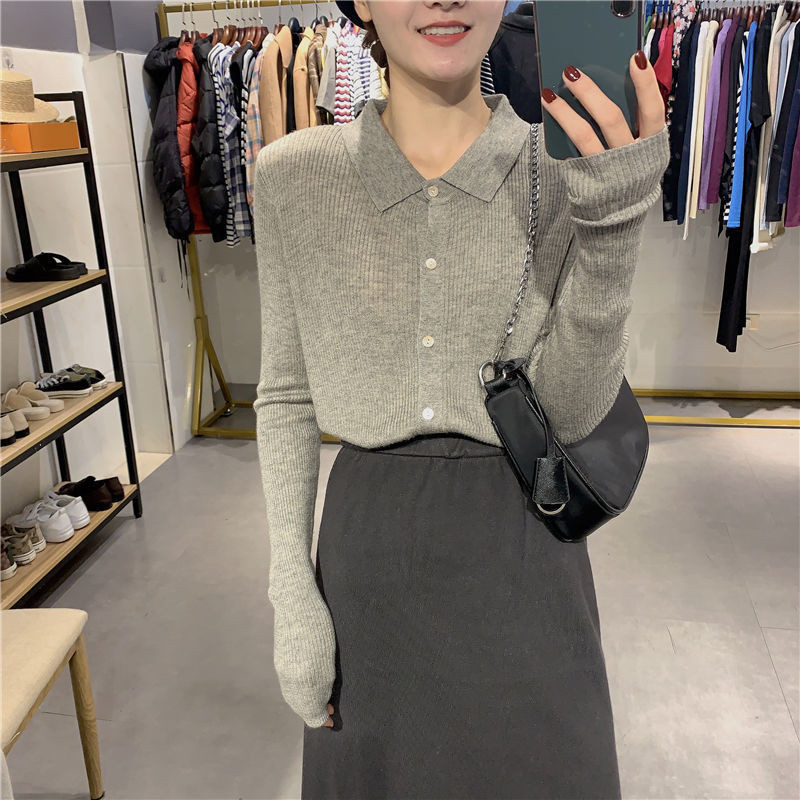 Women Sweater Autumn Spring Fashion Turn-down Knitted Cardigan Sweater Black Gray Korean Knitted Jacket jumper, Beige
Women Sweater Autumn Spring Fashion Turn-down Knitted Cardigan Sweater Black Gray Korean Knitted Jacket jumper, Beige