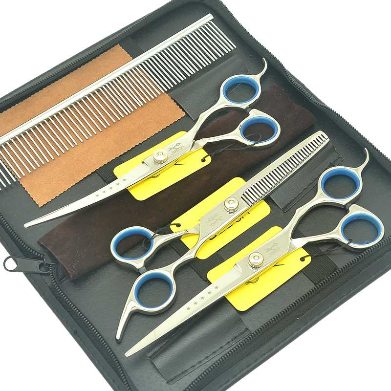7.0" Pet Grooming Scissors Kit Dog Hairdressing Shears Animal Hair Cutting Thinning Curved Clipper Haircut Tool Comb Bag LZS0766
7.0" Pet Grooming Scissors Kit Dog Hairdressing Shears Animal Hair Cutting Thinning Curved Clipper Haircut Tool Comb Bag LZS0766