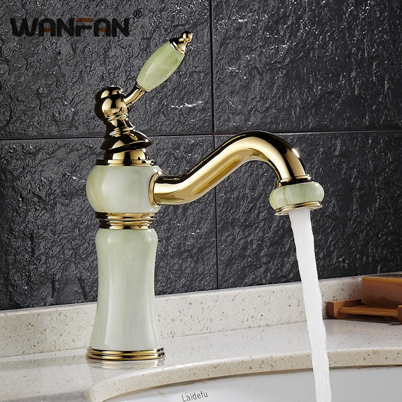 Jade Body Bathroom Brass Basin Faucet Marble Cold and Hot Mixer Taps Golden Single Handle Deck Mounted Rose Gold Tap LH-16818
Jade Body Bathroom Brass Basin Faucet Marble Cold and Hot Mixer Taps Golden Single Handle Deck Mounted Rose Gold Tap LH-16818