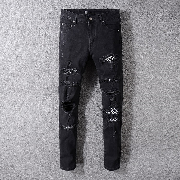 2020 High quality Mens jeans #538 Distressed Motorcycle biker jeans Slim Ripped hole stripe Famous Brand Denim pants Hip Hop jeans, Blue 
2020 High quality Mens jeans #538 Distressed Motorcycle biker jeans Slim Ripped hole stripe Famous Brand Denim pants Hip Hop jeans, Blue