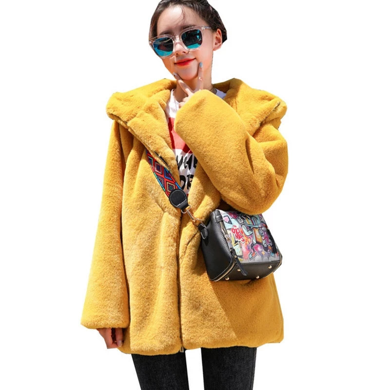Winter Faux Fur Coat Women Thick Warm Hooded Long Sleeve Fur Jacket Loose Casual Parkas Fashion Plus Size Female Coats, Red
Winter Faux Fur Coat Women Thick Warm Hooded Long Sleeve Fur Jacket Loose Casual Parkas Fashion Plus Size Female Coats, Red
