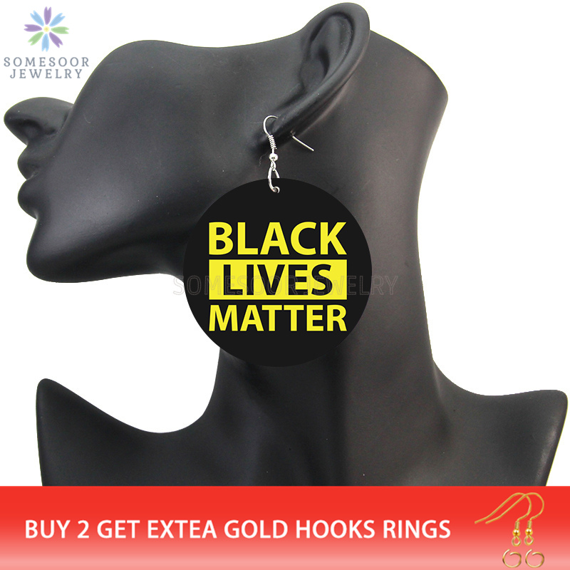 Dangle & Chandelier SOMESOOR Both Sides Printing Afro Power Sayings Wooden Drop Earrings Black Lives Matter Design Wood Ear Jewelry For Wome
Dangle & Chandelier SOMESOOR Both Sides Printing Afro Power Sayings Wooden Drop Earrings Black Lives Matter Design Wood Ear Jewelry For Wome
