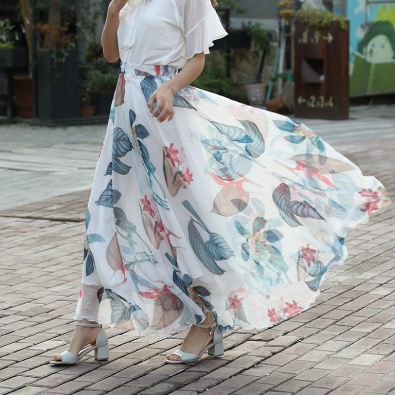 2020 Chiffon Women Print Skirt Summer Mid Waist Skirts Female Elastic Waist Women's Pleated Skirt Y Maxi
2020 Chiffon Women Print Skirt Summer Mid Waist Skirts Female Elastic Waist Women's Pleated Skirt Y Maxi