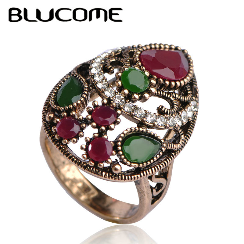 Blucome Clearance Vintage Style Drop Shaped Colorful Turkish Green Resin Ring Women Lady Wedding Dress Party Accessories Bijoux
Blucome Clearance Vintage Style Drop Shaped Colorful Turkish Green Resin Ring Women Lady Wedding Dress Party Accessories Bijoux
