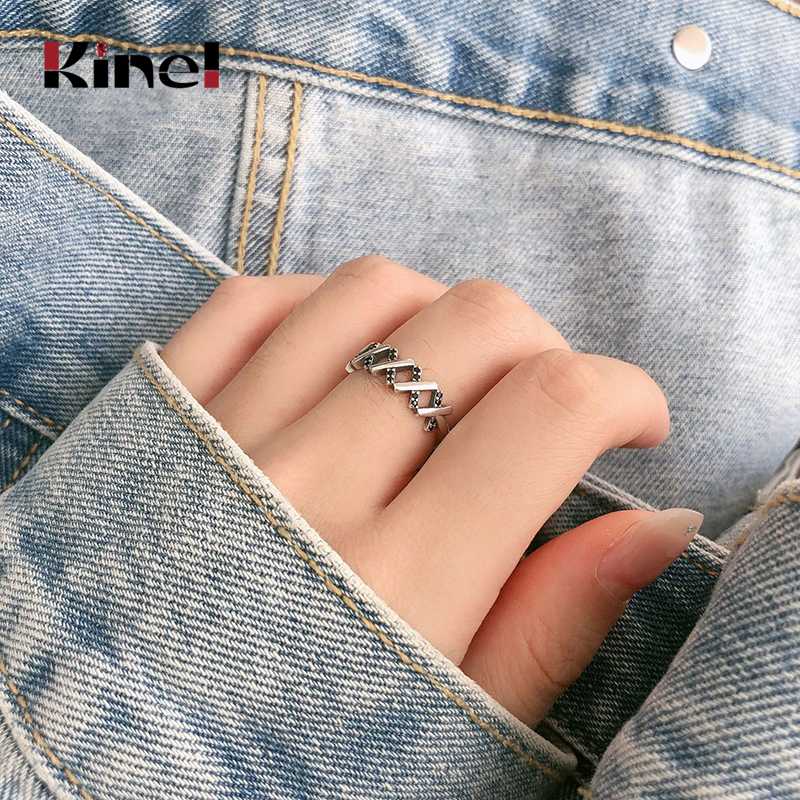 Kinel 925 Sterling Silver Cross Hollow Open Adjustable Finger Rings for Women Vintage Stylish Zircon Silver Ring Jewelry New
Kinel 925 Sterling Silver Cross Hollow Open Adjustable Finger Rings for Women Vintage Stylish Zircon Silver Ring Jewelry New