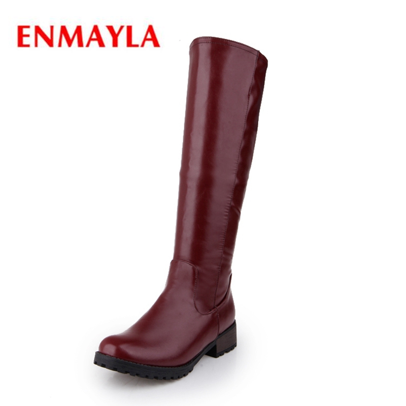 ENMAYLA 2020 New Fashion women round toe knee high zip boots lady solid square heel fleeces boots ZYL400, Black
ENMAYLA 2020 New Fashion women round toe knee high zip boots lady solid square heel fleeces boots ZYL400, Black