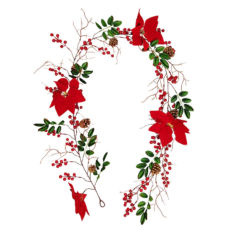 Berry Christmas Garland Artificial Flower Leaves Red Berry Front Door Wall Garland Decoration for Xmas Wedding Party, Multi
Berry Christmas Garland Artificial Flower Leaves Red Berry Front Door Wall Garland Decoration for Xmas Wedding Party, Multi