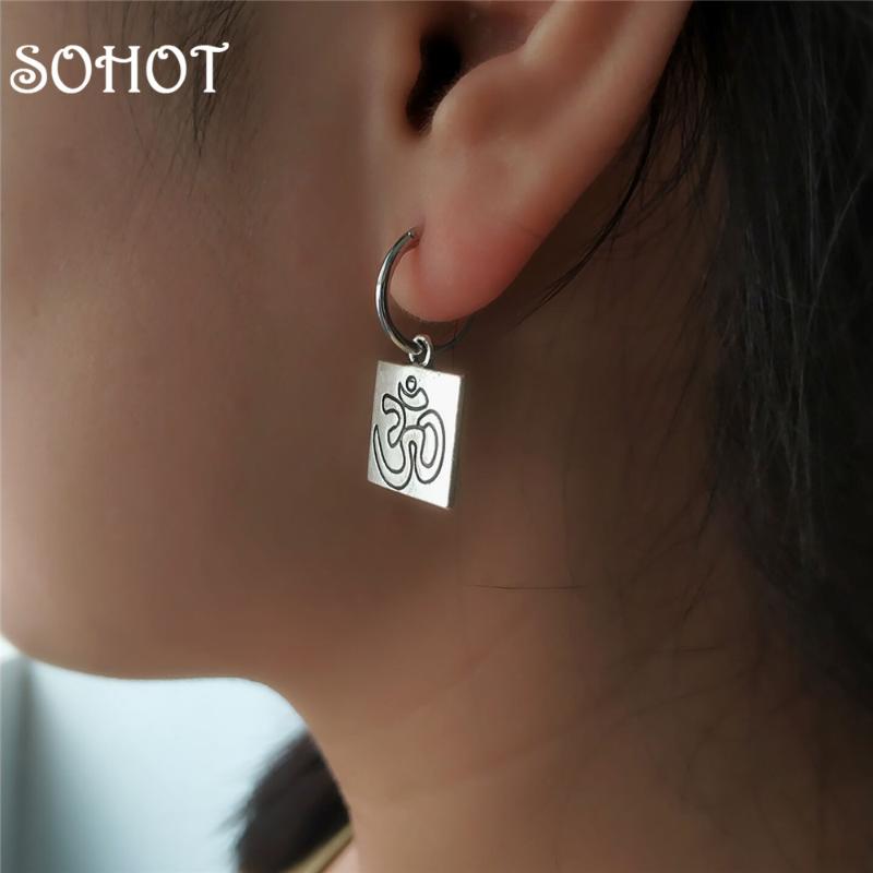 Hoop & Huggie SO Classic Religious Square Om Yoga Earrings Unisex Art Buddhism Trendy Vintage Gold Silver Color For Birthday Gift
Hoop & Huggie SO Classic Religious Square Om Yoga Earrings Unisex Art Buddhism Trendy Vintage Gold Silver Color For Birthday Gift