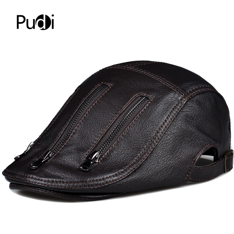 Pudi man real leather cap hat winter genuine leather beret golf hats fishing hunting caps HL821, Black
Pudi man real leather cap hat winter genuine leather beret golf hats fishing hunting caps HL821, Black
