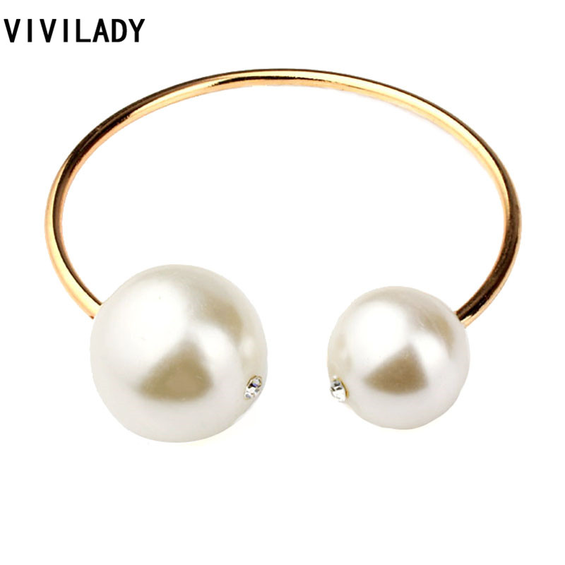 VIVILADY Fashion Gold Color Double Simulated Pearl Colorful Round Beads Crystal Cuff Bangles Parure Bijoux Femme Accessory Gift
VIVILADY Fashion Gold Color Double Simulated Pearl Colorful Round Beads Crystal Cuff Bangles Parure Bijoux Femme Accessory Gift