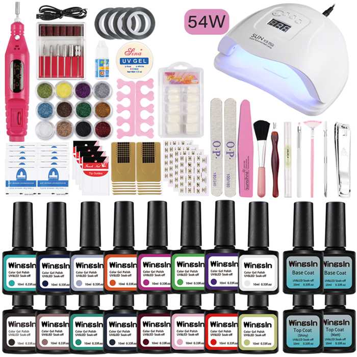 Gel Nail Polish Kit With UV LED Dryer Lamp Manicure Set Nail Tools Kit For Manicure Set For Gel Varnish
Gel Nail Polish Kit With UV LED Dryer Lamp Manicure Set Nail Tools Kit For Manicure Set For Gel Varnish