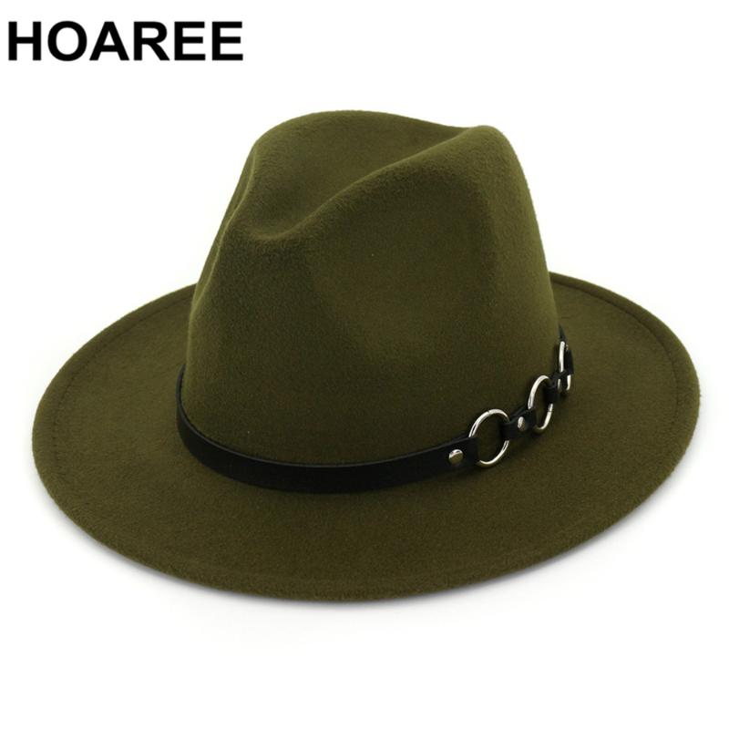 HOAREE Women Fedora Hat Woolen Army Green Panama Jazz Hat Ladies Wide Brim Tribby Solid Autumn Female Vintage Felt Hats, Black
HOAREE Women Fedora Hat Woolen Army Green Panama Jazz Hat Ladies Wide Brim Tribby Solid Autumn Female Vintage Felt Hats, Black