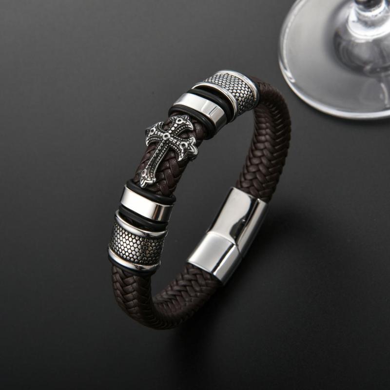 Loredana High quality stainless steel magnetic lock retro Holy Cross style bracelet Creative Handmade Design Fine Jewelry
Loredana High quality stainless steel magnetic lock retro Holy Cross style bracelet Creative Handmade Design Fine Jewelry