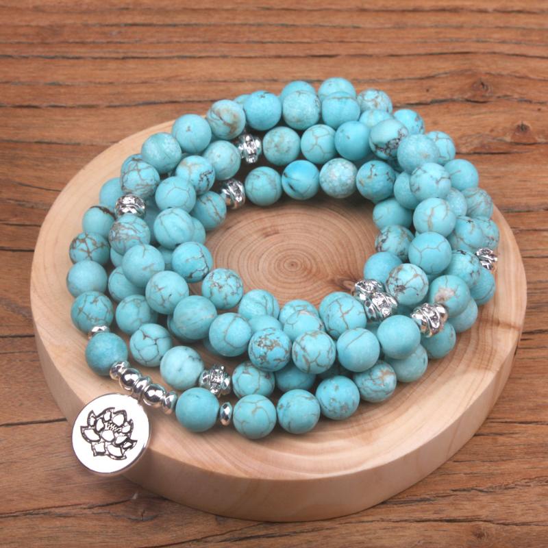 Women`s Yoga Bracelet 108 Mala 8mm Frosted turquoises with Rhinestone wrap Bracelet Healing Spiritual Gift
Women`s Yoga Bracelet 108 Mala 8mm Frosted turquoises with Rhinestone wrap Bracelet Healing Spiritual Gift