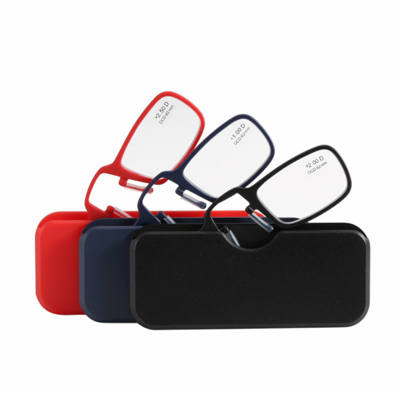TR90 clip nose reading glasses with case fashion convenient mini models Europe and the United States reading glasses with box
TR90 clip nose reading glasses with case fashion convenient mini models Europe and the United States reading glasses with box