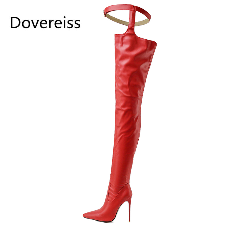 Dovereiss Fashion Women's Shoes Winter Pointed Toe Stilettos Heels red Sexy Elegant Over the knee boots Concise Mature 37-47, Black
Dovereiss Fashion Women's Shoes Winter Pointed Toe Stilettos Heels red Sexy Elegant Over the knee boots Concise Mature 37-47, Black