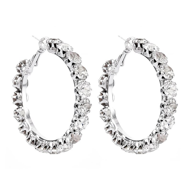 Women Zircon Hoop Earrings Silver Color Irregular Shiny Crystal Cubic Zircons Elegant Female Earring
Women Zircon Hoop Earrings Silver Color Irregular Shiny Crystal Cubic Zircons Elegant Female Earring
