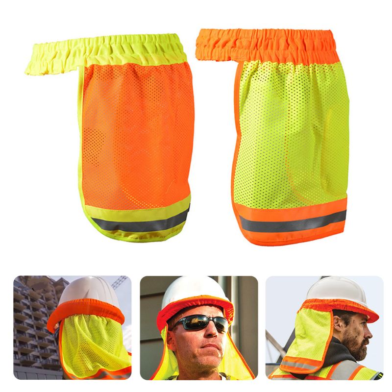 Safety Hard Hat Helmet Neck Cover Sun Protector Reflective Stripe Neon High Visibility Elastic Breathable Mesh Shield, Yellow
Safety Hard Hat Helmet Neck Cover Sun Protector Reflective Stripe Neon High Visibility Elastic Breathable Mesh Shield, Yellow