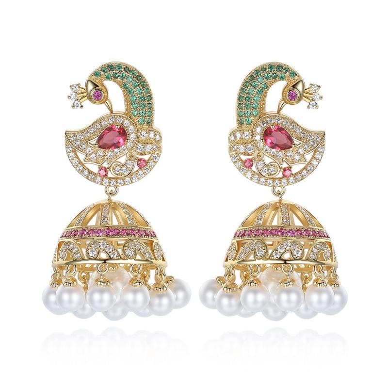 Bollywood Jhumka Pearl Earrings Artificial pearls Golden Plated Peacock Jhumki Chandelier Bride Luxury Elegant Jewellery
Bollywood Jhumka Pearl Earrings Artificial pearls Golden Plated Peacock Jhumki Chandelier Bride Luxury Elegant Jewellery